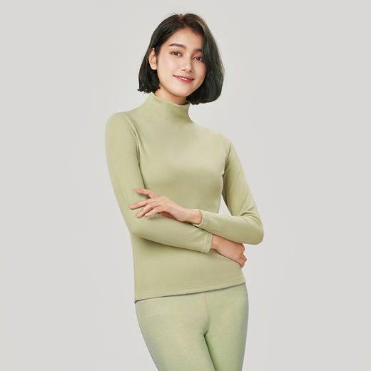 都市丽人舒暖保暖衣女负5至5度适穿暖肤绒中厚款单件保暖衣上衣秋衣LW3DA6 商品图3