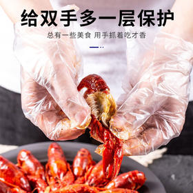 【加厚PE材质，透明设计！】一次性手套，多用途适用于食品、餐饮、烘焙、美容、美发等领域，保障您的卫生安全lmzb