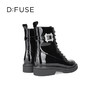 Dfuse迪芙斯冬季新款漆皮圆头钻扣绑带马丁靴短靴DF34116210 商品缩略图6