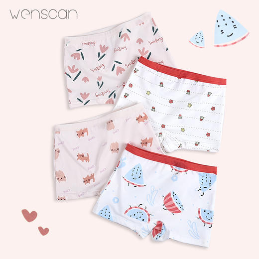 儿童内裤纯棉平角裤婴儿宝宝小学生小孩子中大童女童全棉短裤批发 商品图7