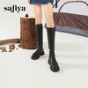 Safiya/索菲娅2023秋冬粗跟直筒不过膝高跟英伦骑士靴 SF34117127 商品缩略图4