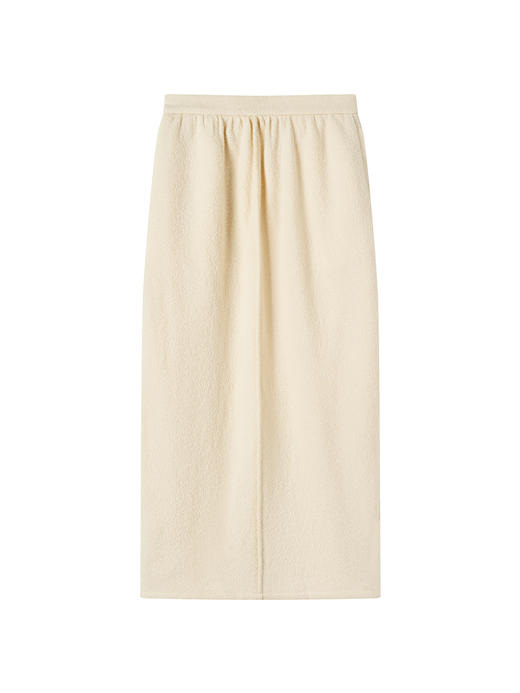 MAISON CECILE四色/百搭温暖颗粒感羊毛花苞半身裙 商品图4