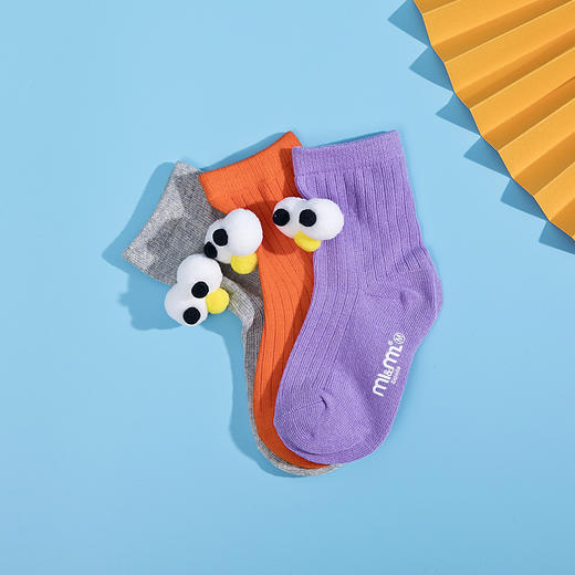 M1&M2西班牙品牌棉制中筒袜吸汗透气可爱通用室内袜鞋宝宝秋季 商品图1