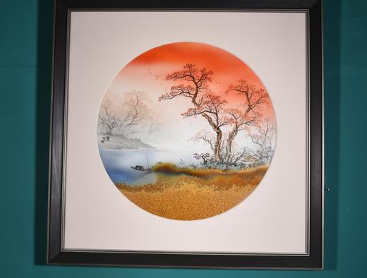 窑变粉彩《秋林寻禅》 商品图0