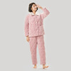 都市丽人法兰绒夹棉女士加厚款长袖长裤类家居服套装LH30C6 商品缩略图2