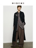 HIDEMI 精纺羊毛廓形条纹翻边复古长款飘领设计感风衣 商品缩略图2