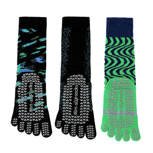 秋冬中筒普拉提袜子防滑瑜伽袜批发五指袜女棉运动袜分指专业健身FT 00 商品图4