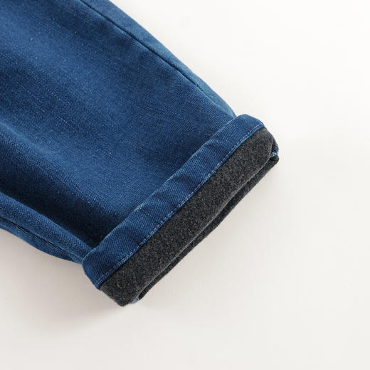 【马克珍妮 芦芙】秋冬新款 女童发热一体绒宽松牛仔裤232005 商品图3