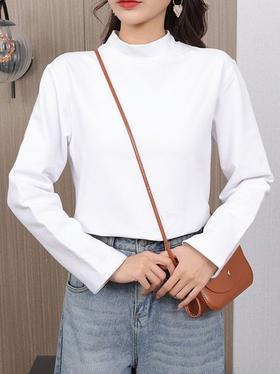 【热卖爆款，不容错过！】韩国东大门半高领打底衫女加绒加厚秋冬高品质修身长袖T恤女上衣lmzb