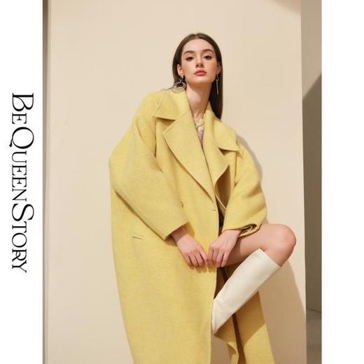 【七夕福利，不退不换】【奶油巴士】高奢定制骆驼绒澳毛落肩袖双面呢大衣秋冬 商品图2