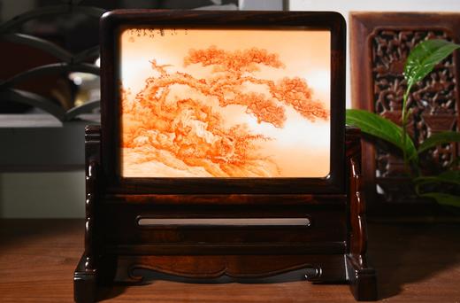 矾红三清图插屏 商品图0