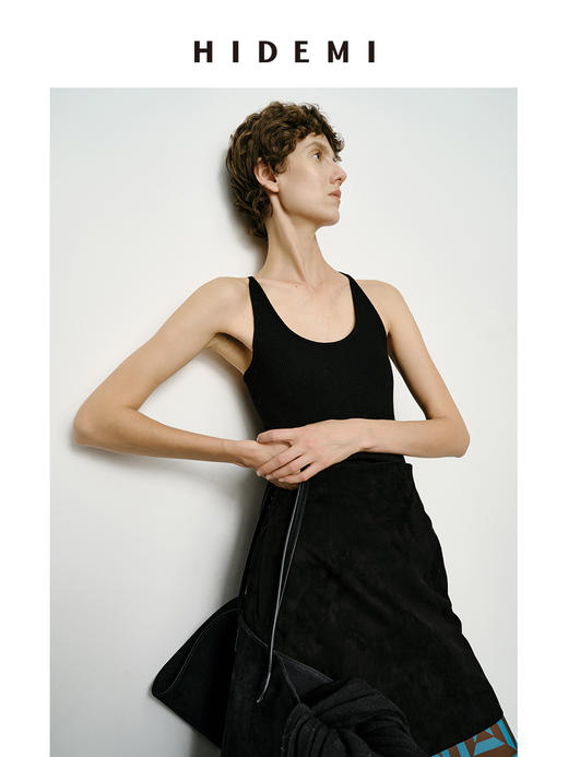 HIDEMI 澳洲美利奴羊毛针织背心打底上衣 商品图2