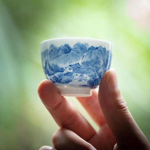 【真如堂】青花·山居秋茗 一盖四杯 商品图0