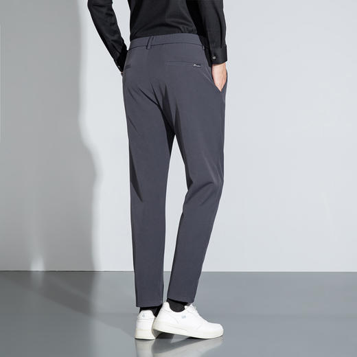 半身缘男裤 秋季半松紧腰微弹四面弹宽松版商务休闲裤333 商品图5