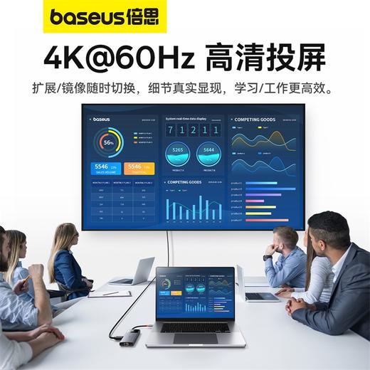 倍思 金属微光系列 2 六合一 USB HUB 扩展坞 商品图1