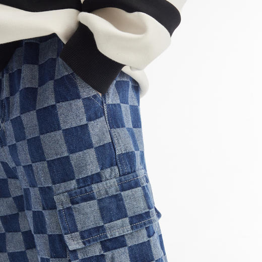 【秒3】【MQD】童装春季新款男童牛仔裤宽松休闲柔软提花廓形儿童束脚裤子 商品图1