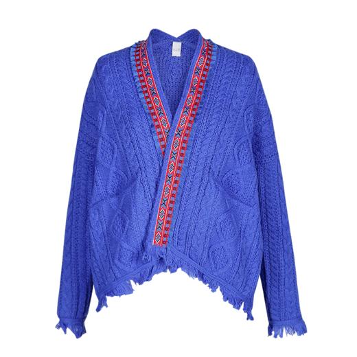 新年必备 |山茶花毛衣外套 | 现货加急发 |  蓝色显白时尚 红色大气喜庆 商品图7