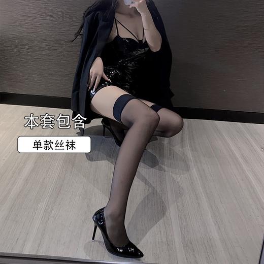 【29.9/3件，拍一发三】黑色ins网红性感红色边拼接性感大腿丝袜薄款黑丝纯欲长筒过膝袜lmzb 商品图0