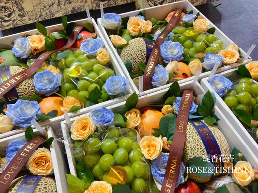 【鲜花水果礼盒】精品高端A款，配手提礼袋 商品图0