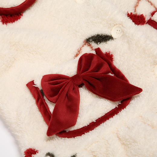 都市丽人眯雅佳米粒绒印花女童法兰绒厚款长袖长裤类家居服套装JH31A7 商品图7