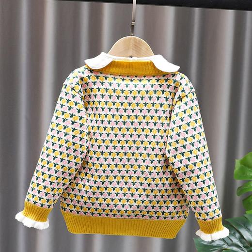 DD-女童春秋款开衫一体加绒打底衫儿童毛衣外套 商品图4