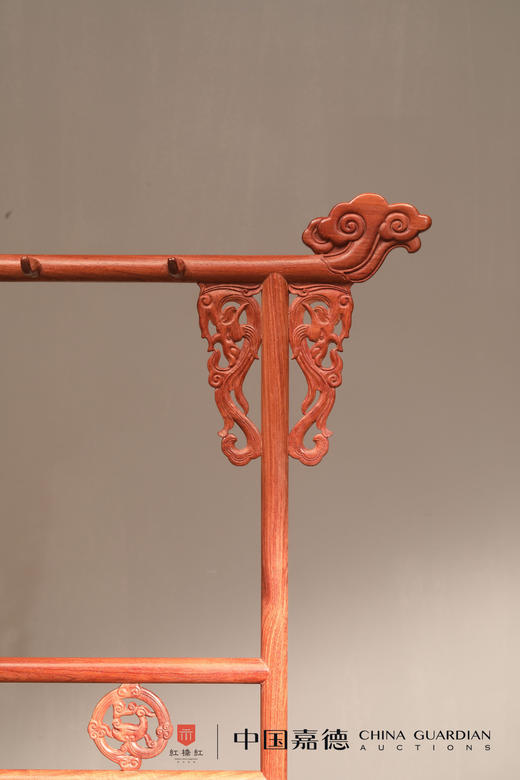 红桥红  家具严选  缅甸花梨（大果紫檀）【89清式螭龙 衣帽架】 商品图3