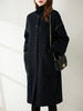 【秋季新款】无领双面羊绒大衣女中长款2023秋冬新款黑色高贵时尚毛呢外套 商品缩略图2