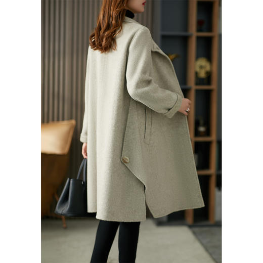 【部分现货】立领羊毛呢大衣女中长款秋冬季2023新款呢子外套韩版外搭上衣 商品图3