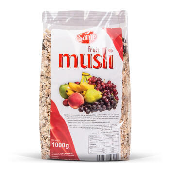 三特sante波兰进口 混合水果燕麦片1000g/袋 快煮冲饮谷物代餐 商品图4