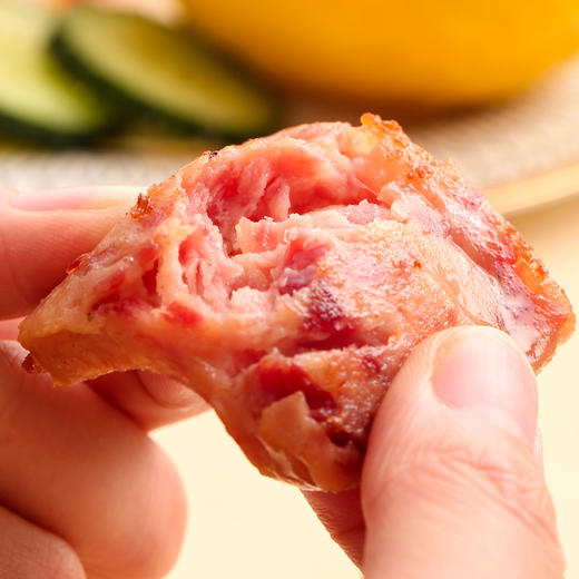 【更轻快的吃肉体验】猪掌门火腿午餐肉片 三明治早餐手抓饼汉堡百搭美味 小袋包装方便即食 40g*8片/盒 商品图2