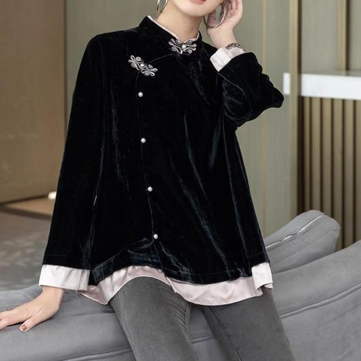 裁缝学苑AX117中式上衣纸样女复古双层立领偏襟盘扣长袖外套版型 商品图2