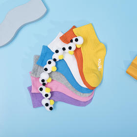 M1&M2西班牙品牌棉制中筒袜吸汗透气可爱通用室内袜鞋宝宝秋季
