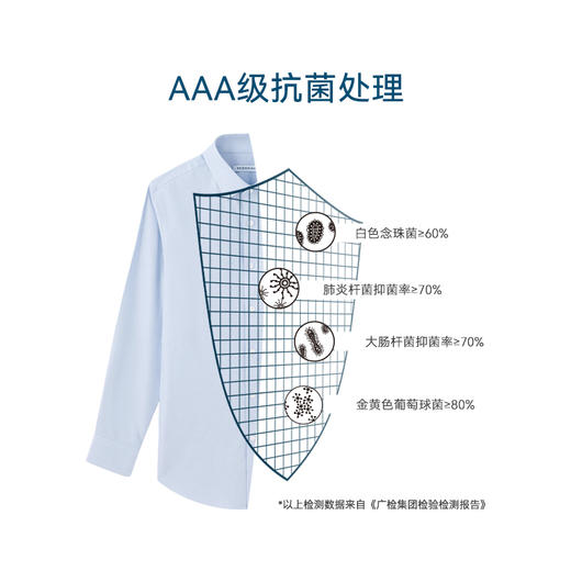 十如仕小方领斜纹提花100支长袖商务休闲衬衫-元龙39系列-503-01 商品图4