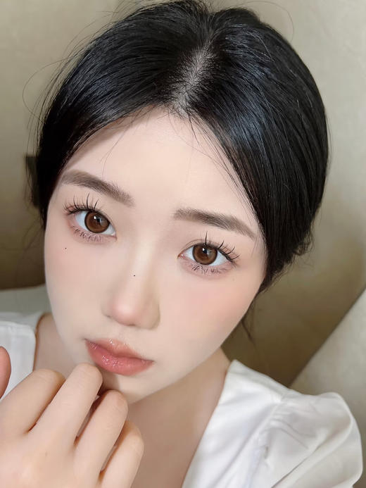 【中直径】HANCON-微笑弹珠棕--14.2mm【半年抛 0-800度 无525/575】 商品图4