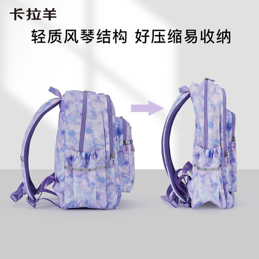 卡拉羊18L小学生轻便游学包双肩书包大容量儿童防水森林物语CX2836+CX5499 商品图6