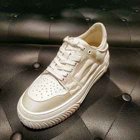 LFGJ 0128 刺绣拼接纯皮小板鞋