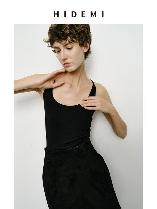 HIDEMI 澳洲美利奴羊毛针织背心打底上衣 商品图5