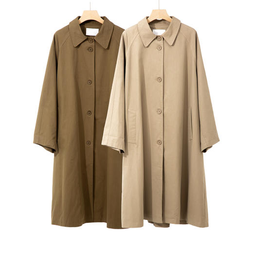 韩系翻领单排扣风衣 商品图1