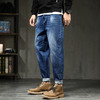【新款DQ】大码男装牛仔裤加肥加大号小脚宽松肥佬休闲长裤 商品缩略图0