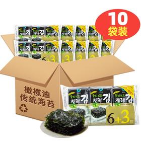 【整箱】清净园 橄榄油紫菜6+3 40.5g*10  