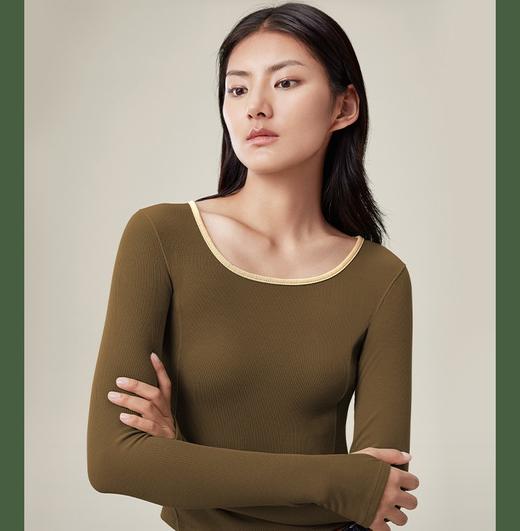 蕉下 U领短款肌底衣女款舒适百搭长袖显瘦辣妹T恤 商品图7