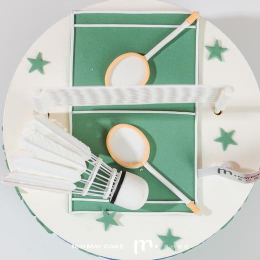 【提前三天预定】翻糖工艺|羽毛球蛋糕【D4537】 商品图2