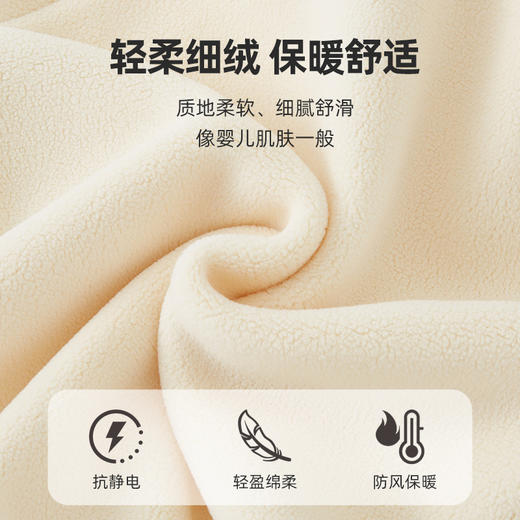 【保暖摇粒绒长裤，柔软亲肤！】宝宝加绒裤子加厚保暖卫裤婴儿秋冬外穿男女小童长裤摇粒绒休闲裤lmsh 商品图1