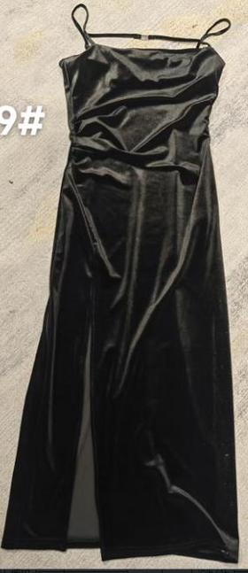 秋季浪漫主义-侧开叉丝绒吊带裙 154462005