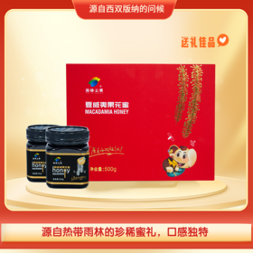 雨林云果 夏威夷果花蜜礼盒（红）500g