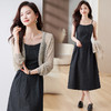 时尚优雅，开衫吊带连衣裙两件套HR-MEIQIN9112 商品缩略图0
