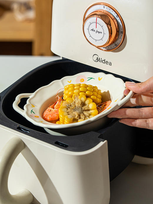 摩登主妇芍药碗碟套装家用2023新款陶瓷碗盘筷新婚乔迁奶油风餐具 商品图3