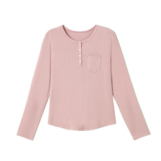 「五色可选！纽扣小打底」打底衫女秋冬休闲套头长袖上衣 日系纽扣内搭圆领女宽松针织衫上衣 商品图4