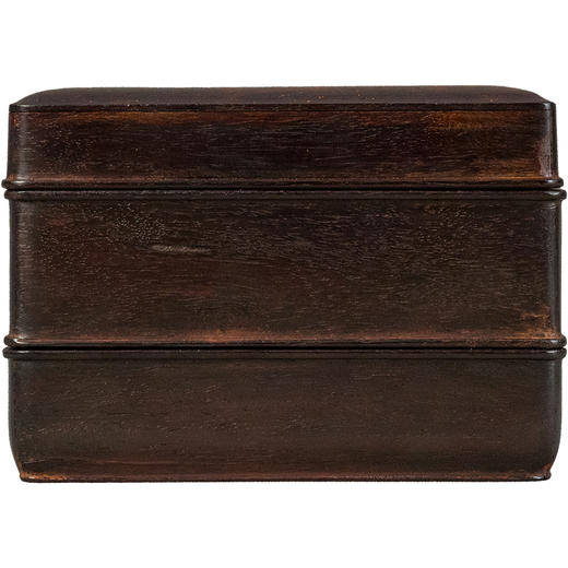 二十世纪 紫檀嵌黄花梨双层盖盒 商品图5