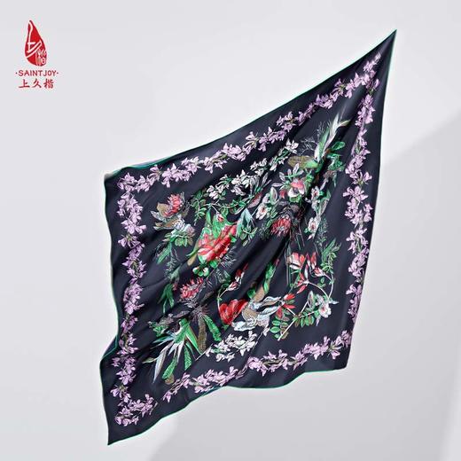 SAINTJOY/上久楷真丝方巾 双面印花真丝方巾 花宴  FJS23014 商品图9